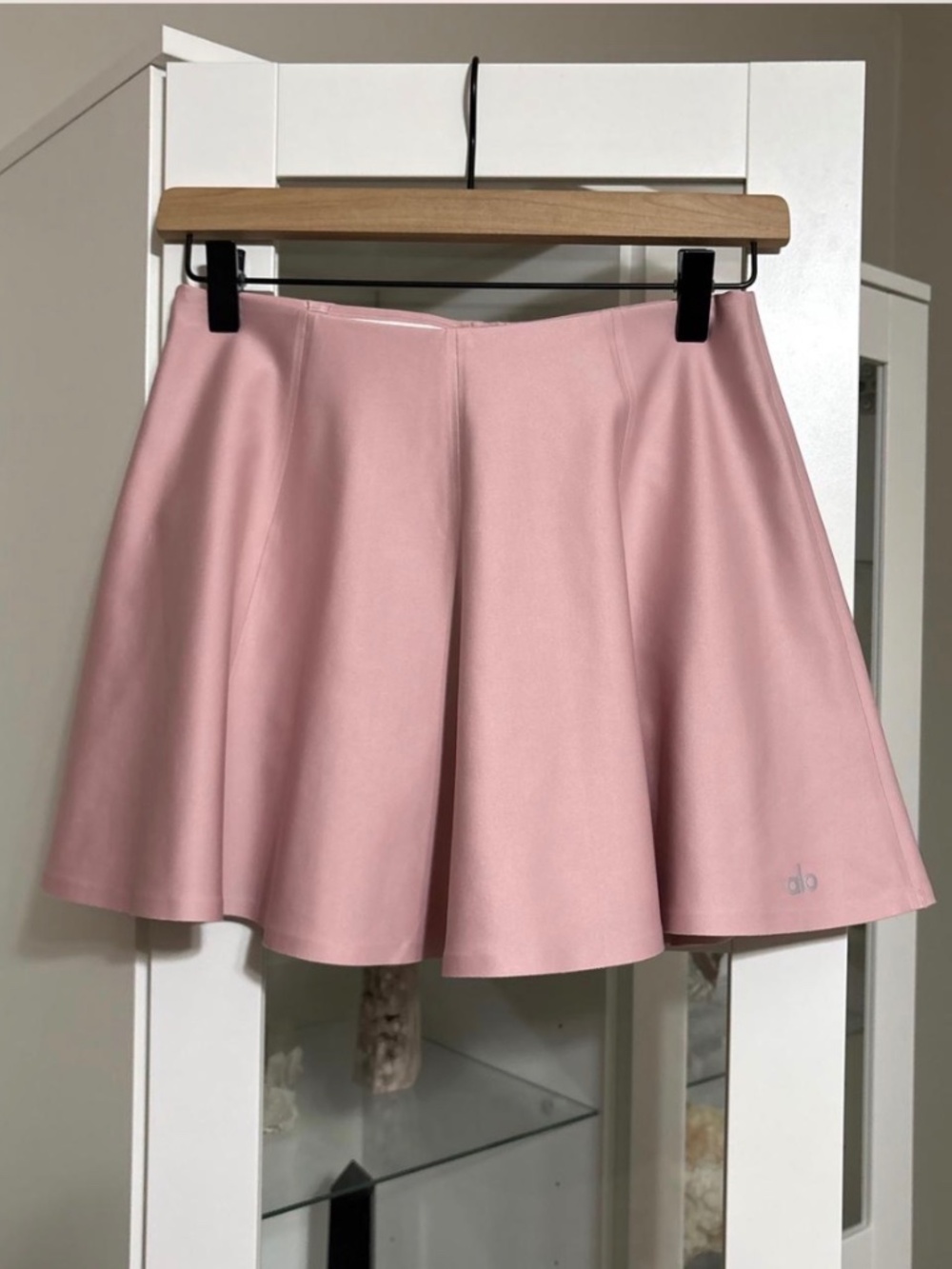 ALO Yoga Airlift Down The Line Tennis Skirt Light Pink Small